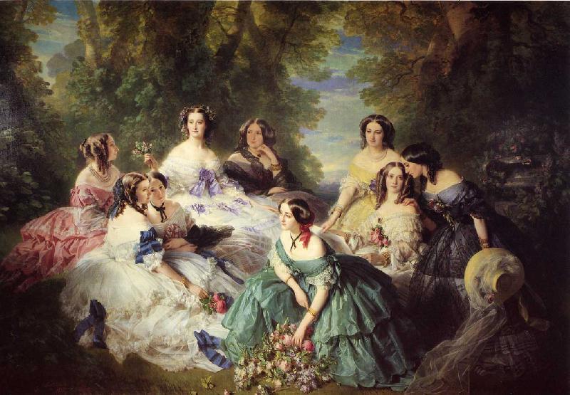 Franz Xaver Winterhalter The Empress Eugenie Surrounded by her Ladies in Waiting